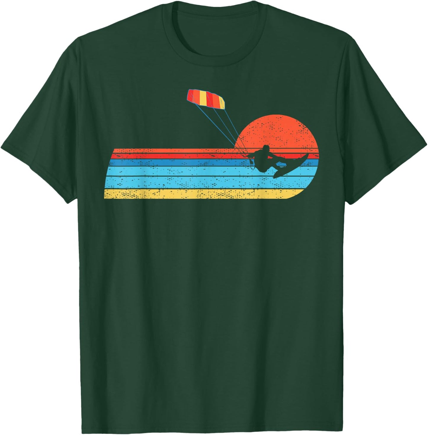 Kitesurfer Kiteboard Kitesurfing Kite-Surf Vintage Kitesurf T-Shirt - T-Shirt | Forest