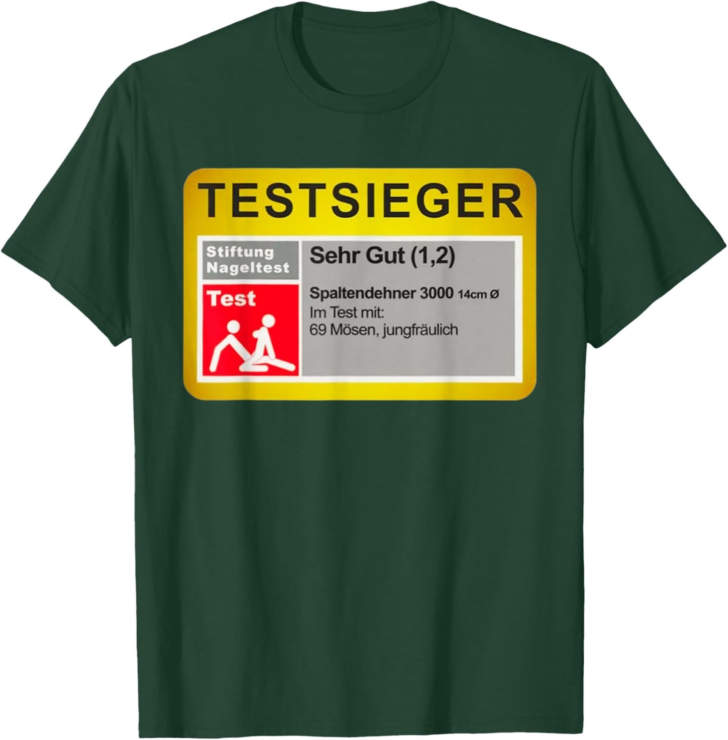 Test Winner Stiftung Nageltest - Adult Humour Funny , black T-Shirt - T-Shirt | Forest
