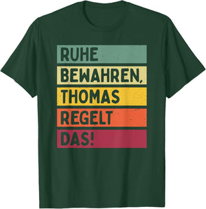 with German Text in Retro Colours, black T-Shirt - T-Shirt | Forest