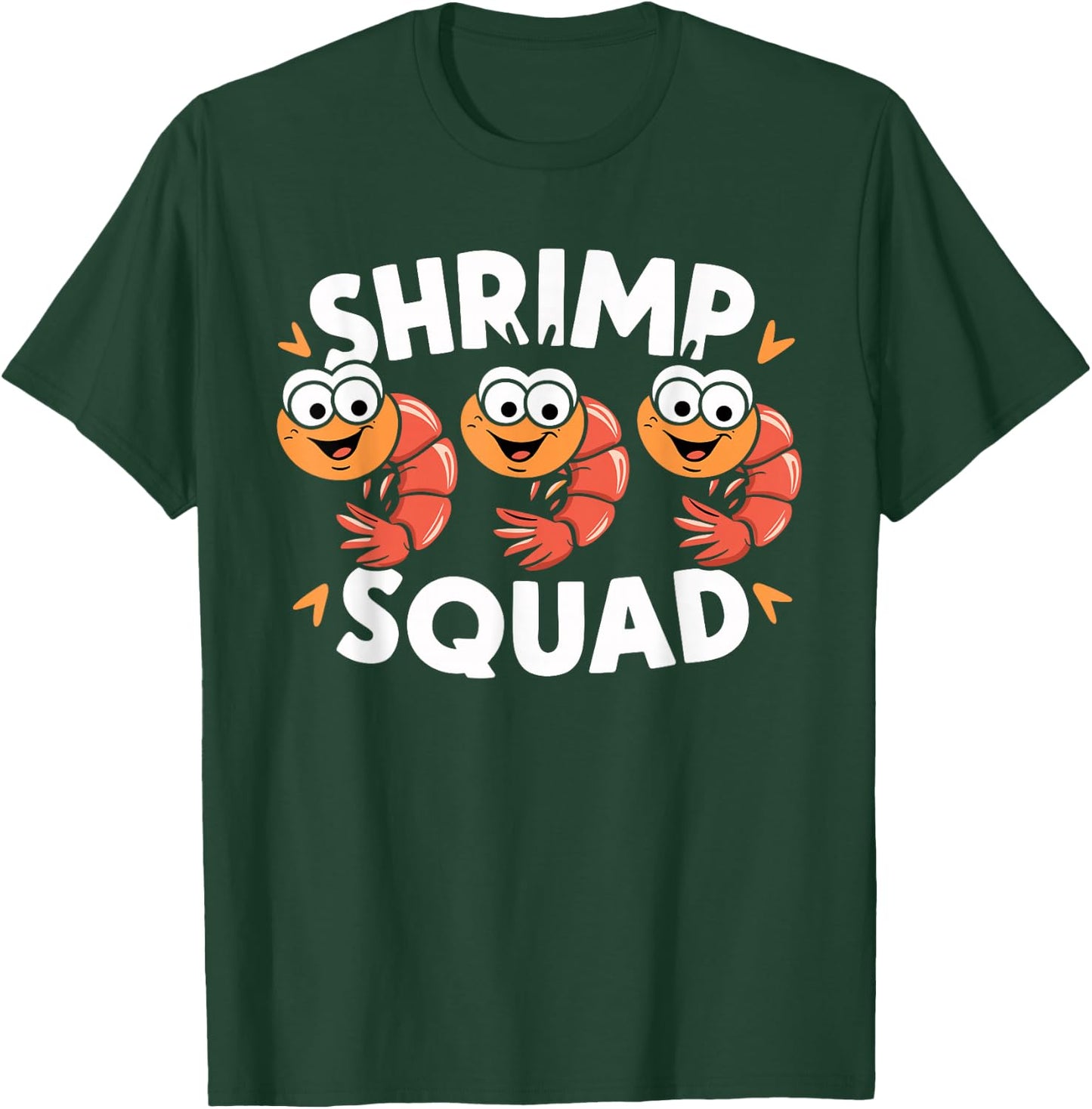 Kids Shrimp Shirts for Shrimp Lovers Shrimp Squad | -Kids Black Cartoon Lover Kids T-Shirt - T-Shirt | Forest