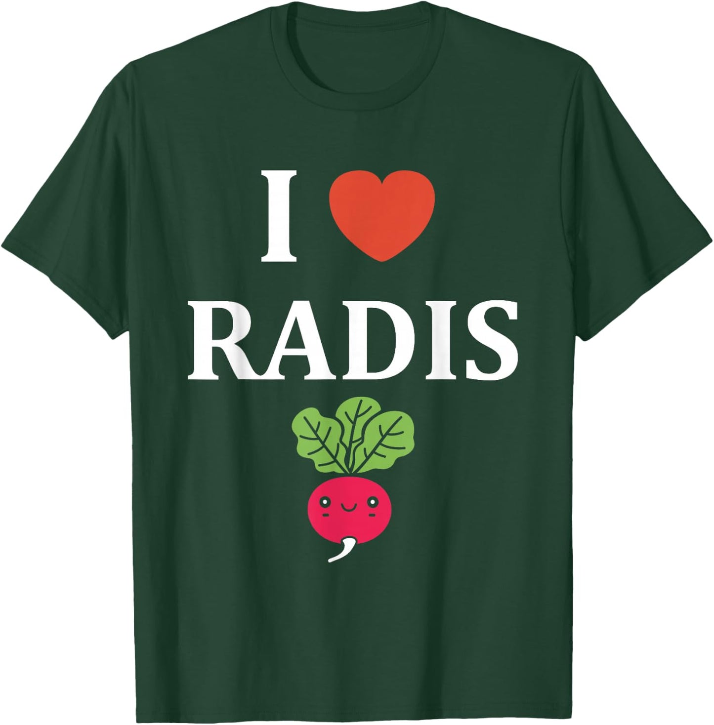 Humor Radish Vegetable minimalist simple i love Radish T-Shirt - T-Shirt | Forest