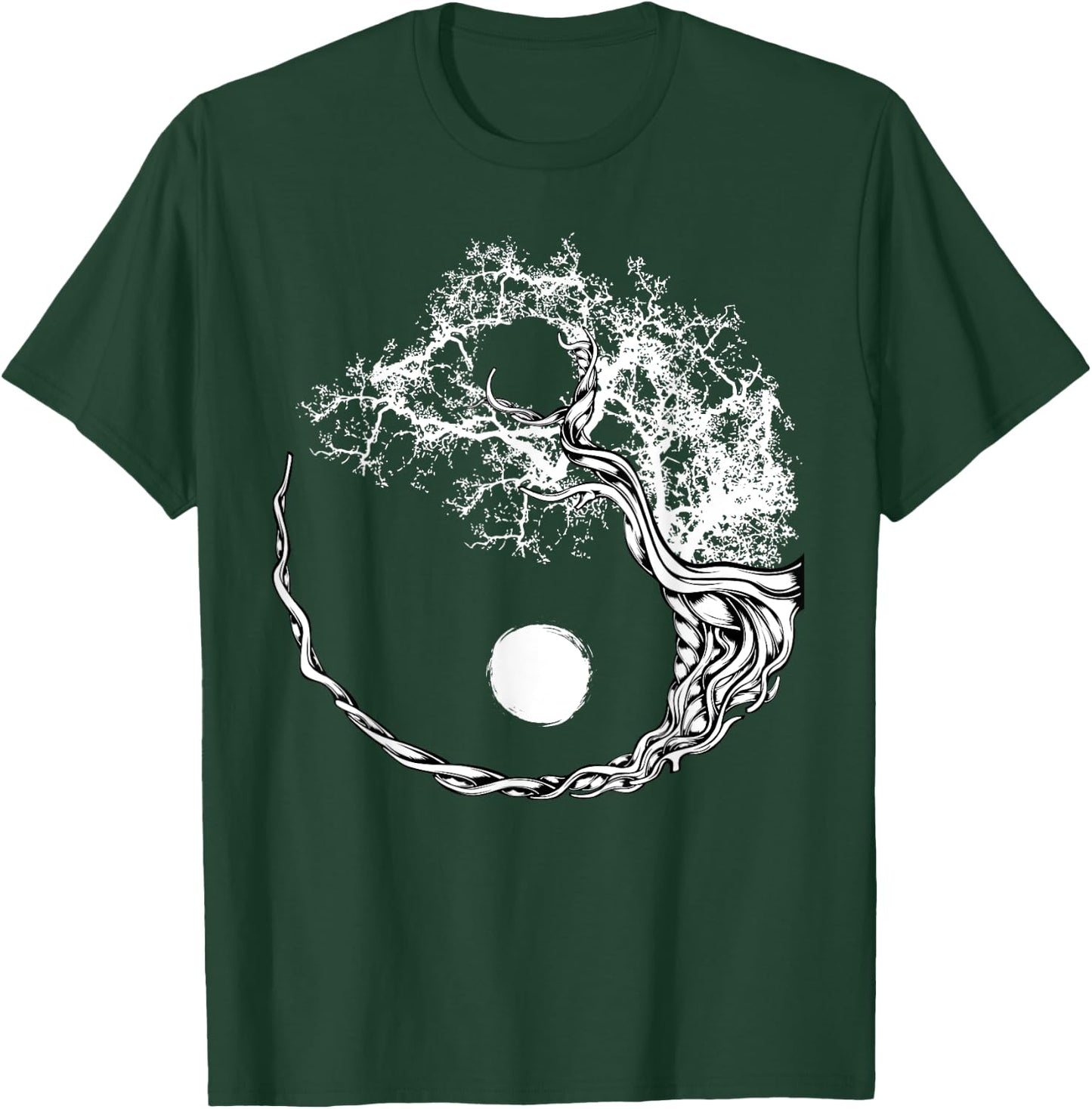 Yin Yang Bonsai Tree Japanese Buddhist Zen Spiritual Japan T-Shirt - T-Shirt | Forest