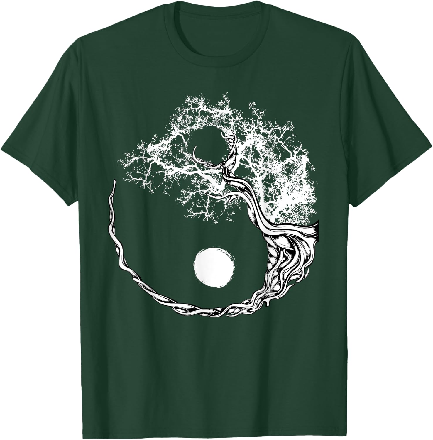 Yin Yang Bonsai Tree Japanese Buddhist Zen Spiritual Japan T-Shirt - T-Shirt | Forest