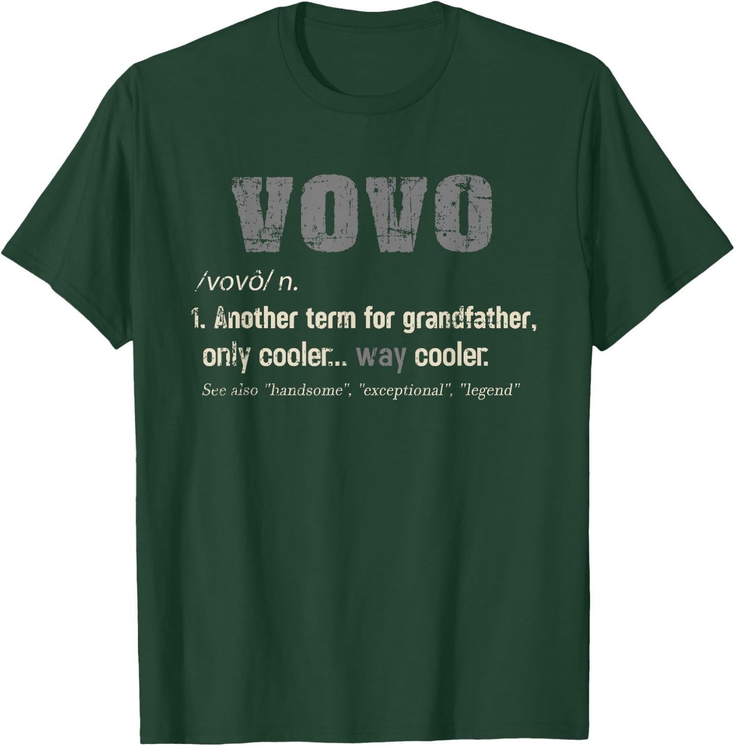 Portuguese Vovo Funny Definition Grandpa Gift T-Shirt - T-Shirt | Forest