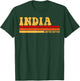 India Name Personalized Cute Idea Women Vintage India T-Shirt - T-Shirt | Forest