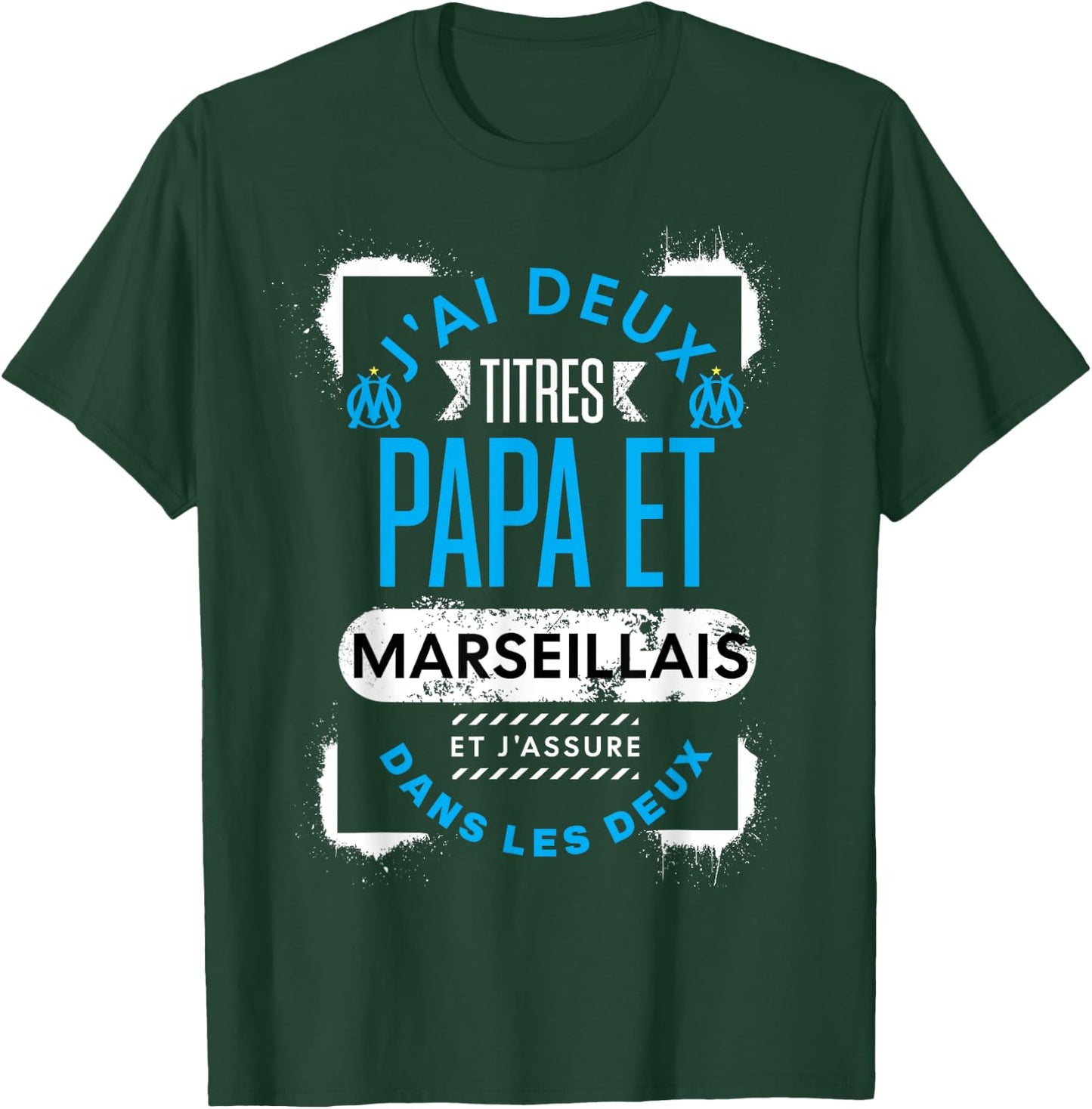 Supporter de Marseille Dad Father's Day Man Humour , Black, S T-Shirt - T-Shirt | Forest