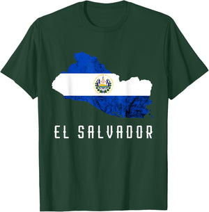 El Salvador Republica De El Salvador Map Salvadorean T-Shirt - T-Shirt | Forest