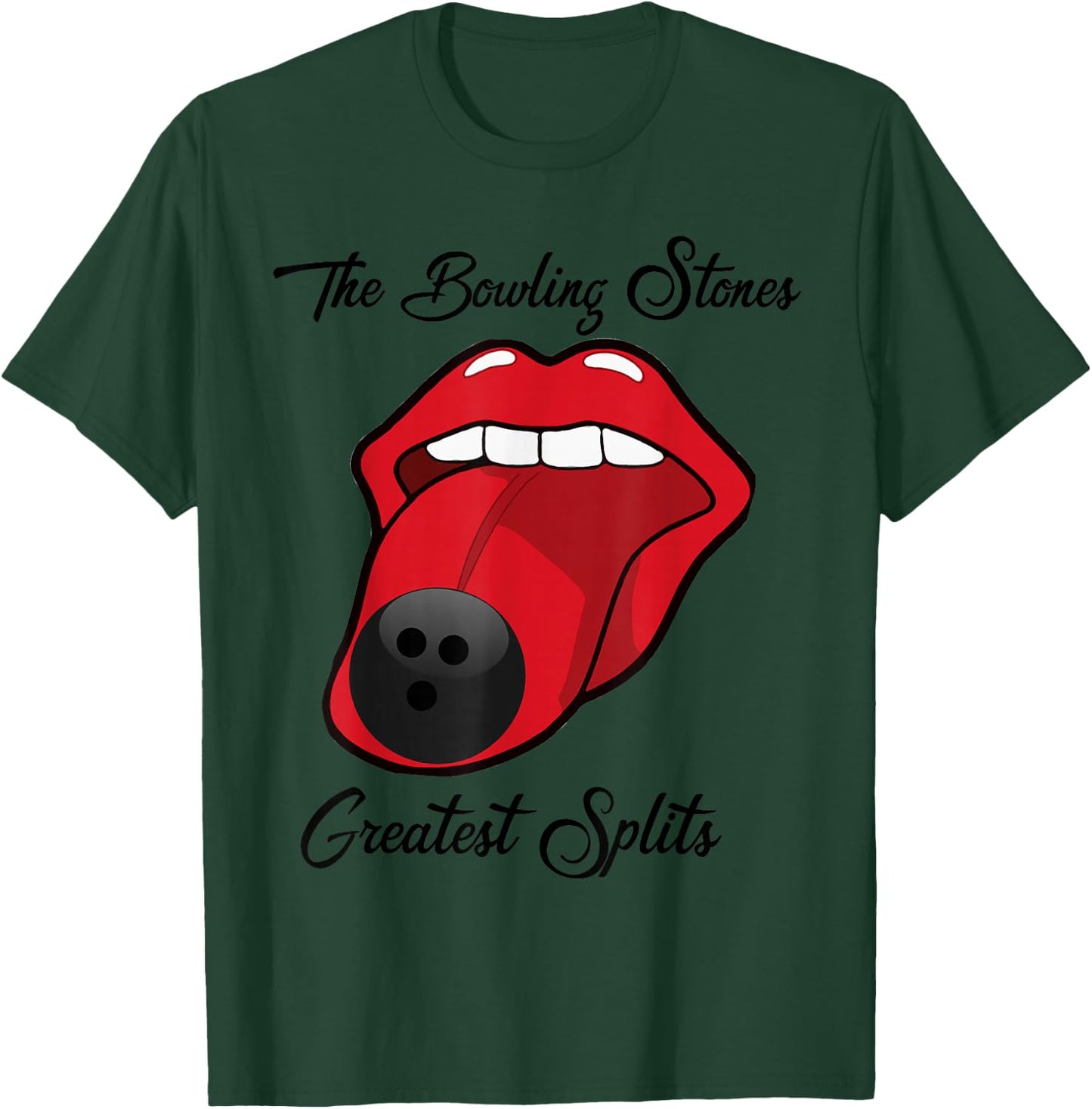 Funny Bowling the Bowling Stones Design T-Shirt - T-Shirt | Forest