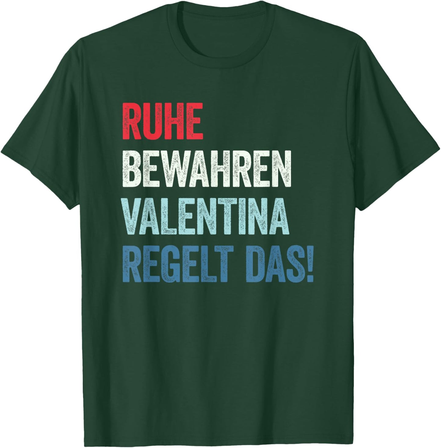 Valentina rules the with peace of mind, black, s T-Shirt - T-Shirt | Forest