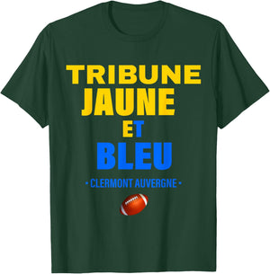 Supporter Rugby Clermont Auvergne Tribune Yellow And Blue , Black, S T-Shirt - T-Shirt | Forest