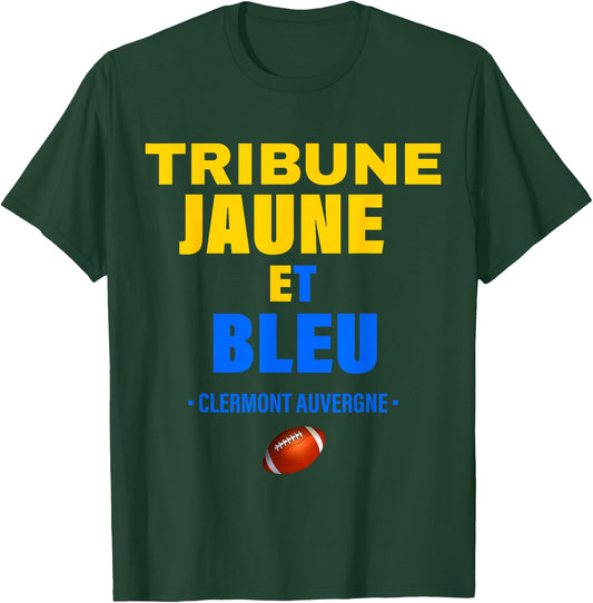 Supporter Rugby Clermont Auvergne Tribune Yellow And Blue , Black, S T-Shirt - T-Shirt | Forest