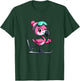 Comic Flamingo Skier T-Shirt - T-Shirt | Forest