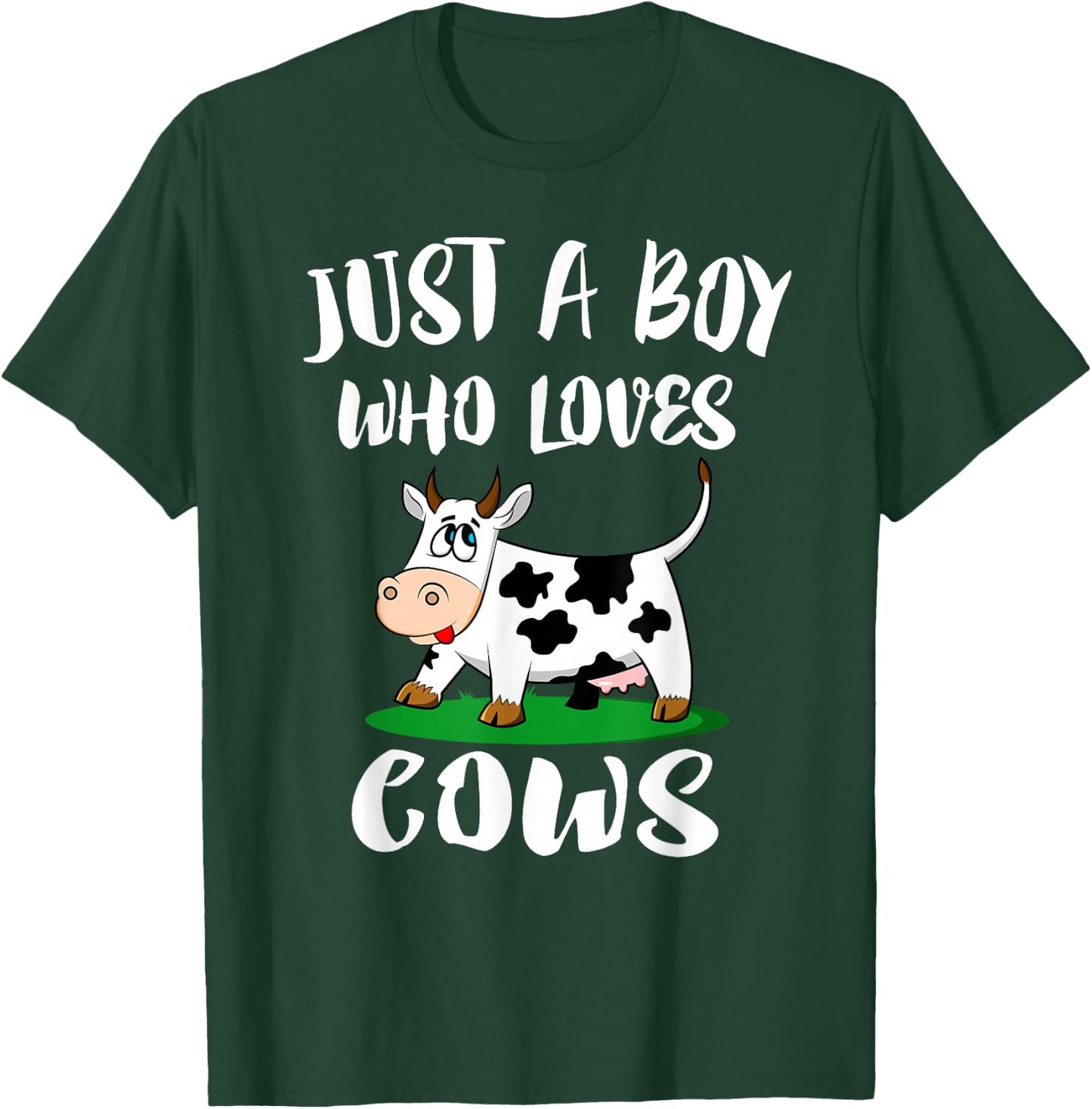 Just A Boy Who Loves Cows Animal Farm Small T-Shirt - T-Shirt | Forest