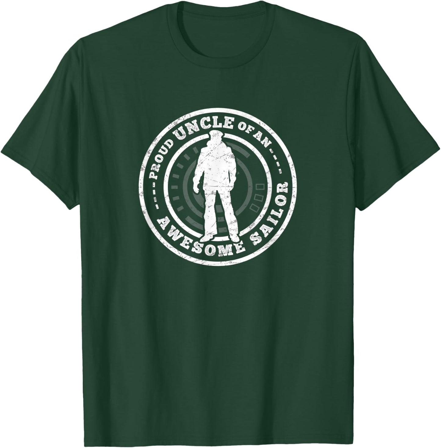 Proud Uncle Of A Sailor Circle Badge Military T Shirts T-Shirt - T-Shirt | Forest