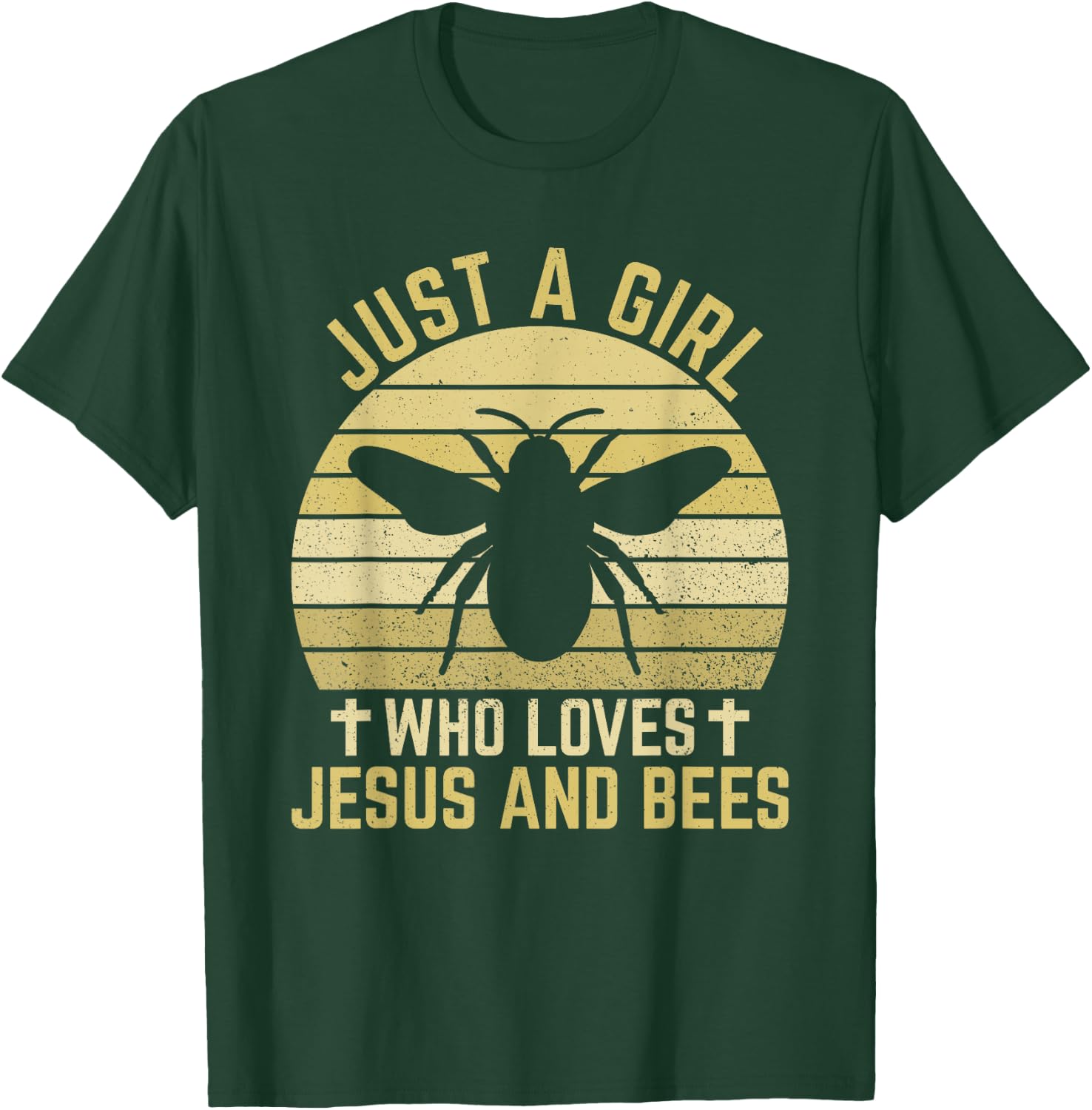 Jesus And Bees - Christian Girl And Women T-Shirt - T-Shirt | Forest