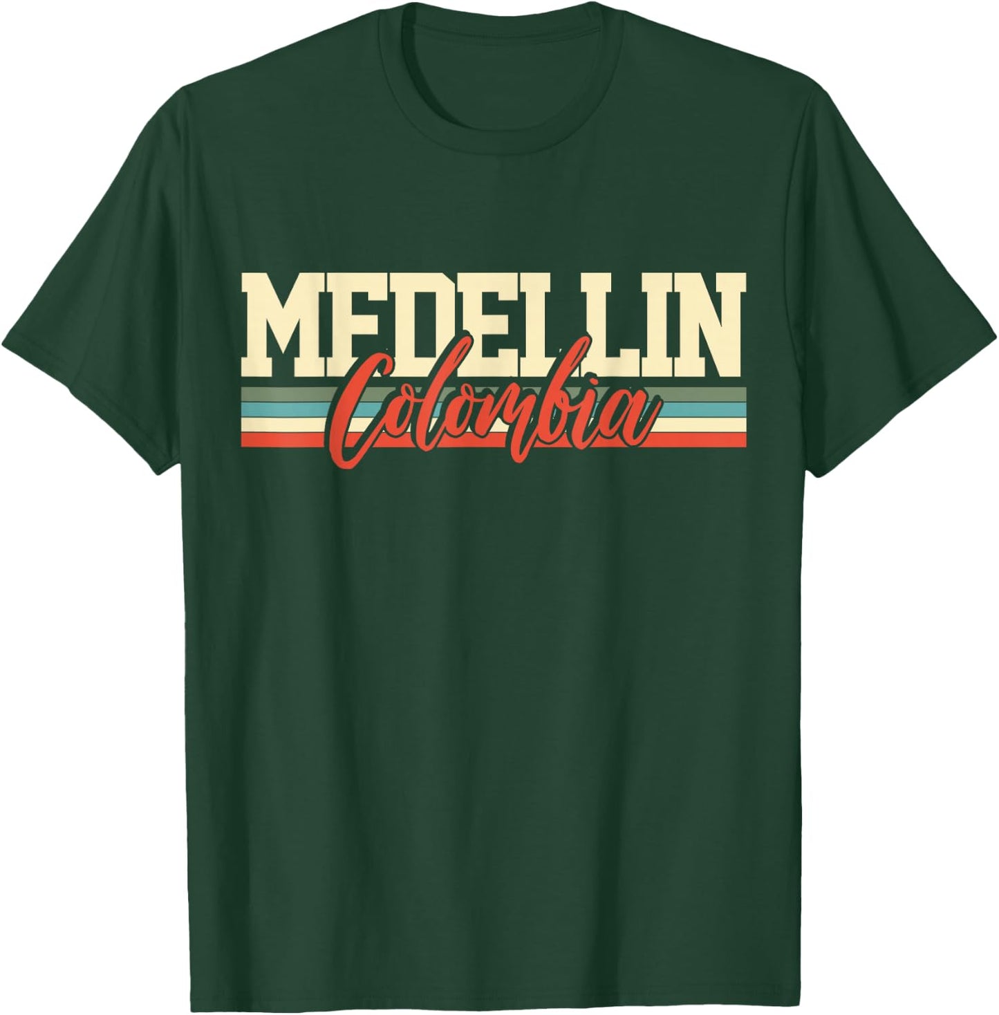Medellin Colombia Travel Souvenir Retro Gift T-Shirt - T-Shirt | Forest