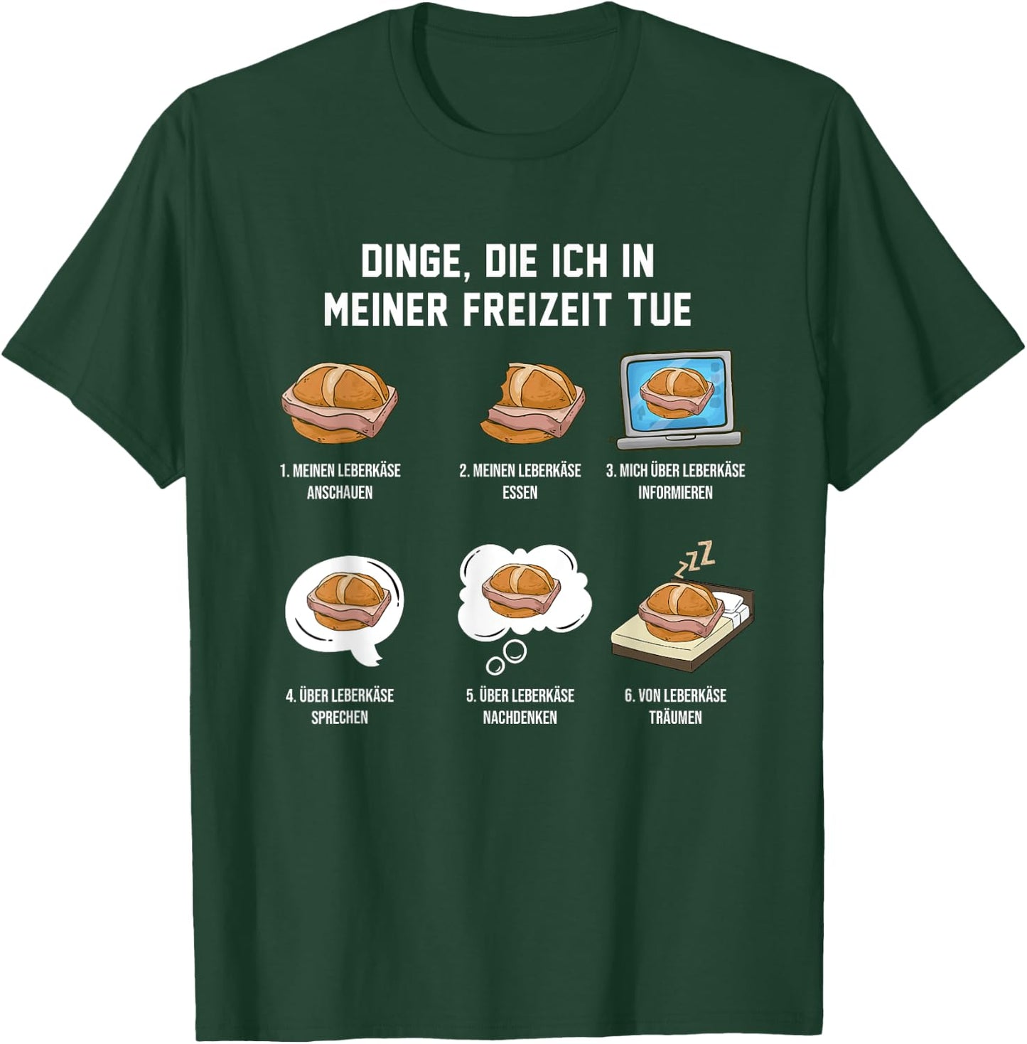 Lustige Leberkäsesemmel Spruch Geschenkideen Leberkäse in der Freizeit Schwarz Cartoon Mandarinkragen Kurzarm S Frauen T-Shirt - T-Shirt | Forest
