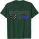 Police Pops Thin Blue Line Logo T-Shirt - T-Shirt | Forest