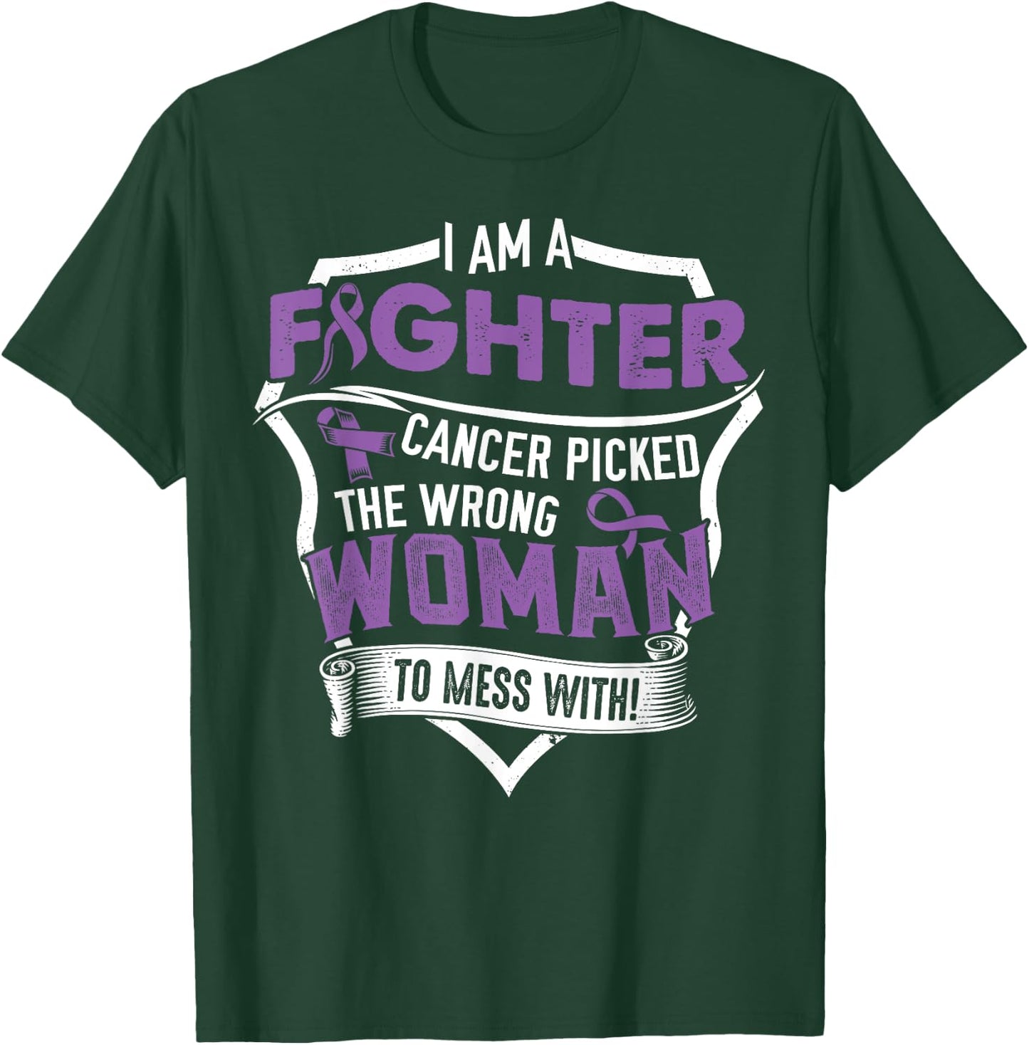 I Am Fighter Leiomyosarcoma Cancer Awareness Item T-Shirt - T-Shirt | Forest