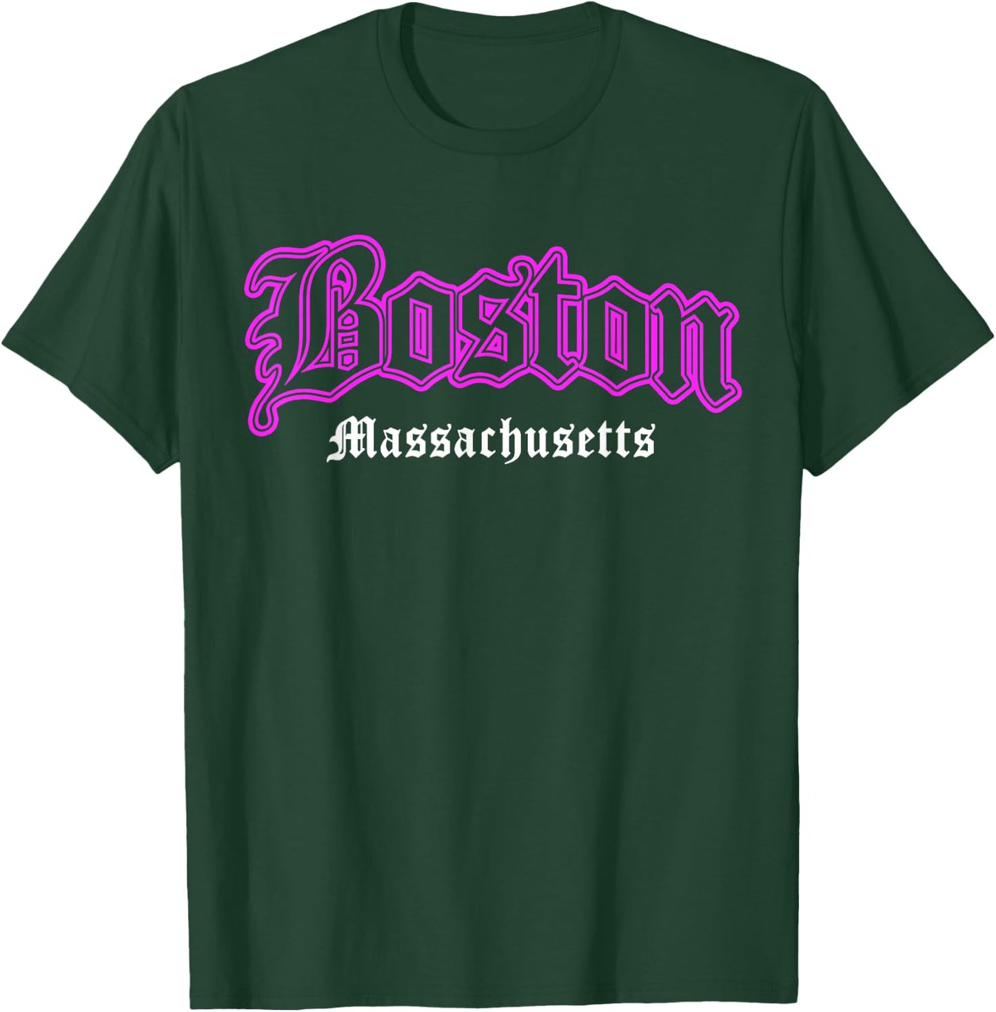 Pink Boston Massachusetts Souvenir Women T-Shirt - T-Shirt | Forest