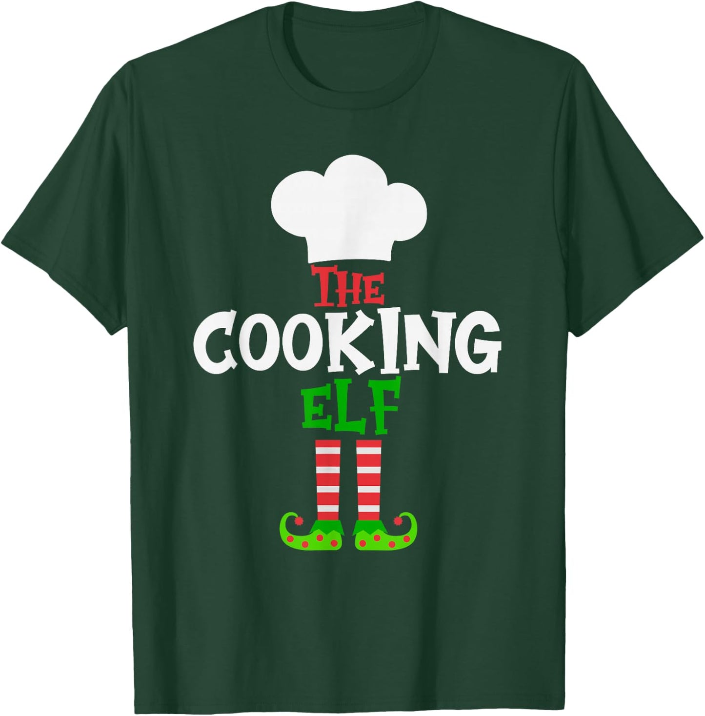 The Cooking Elf - Funny Matching Family Group Christmas T-Shirt - T-Shirt | Forest