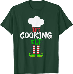 The Cooking Elf - Funny Matching Family Group Christmas T-Shirt - T-Shirt | Forest