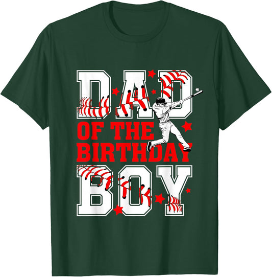 Mom And Dad Birthday Boy Son Baseball Lovers Family Matching T-Shirt - T-Shirt | Forest