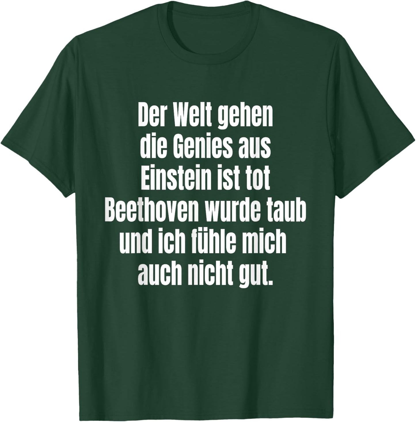 Welt Genies Einstein Beethoven Funny , black T-Shirt - T-Shirt | Forest