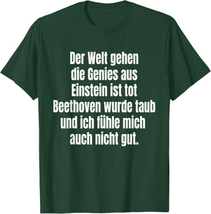 Welt Genies Einstein Beethoven Funny , black T-Shirt - T-Shirt | Forest