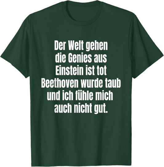 Welt Genies Einstein Beethoven Funny , black T-Shirt - T-Shirt | Forest