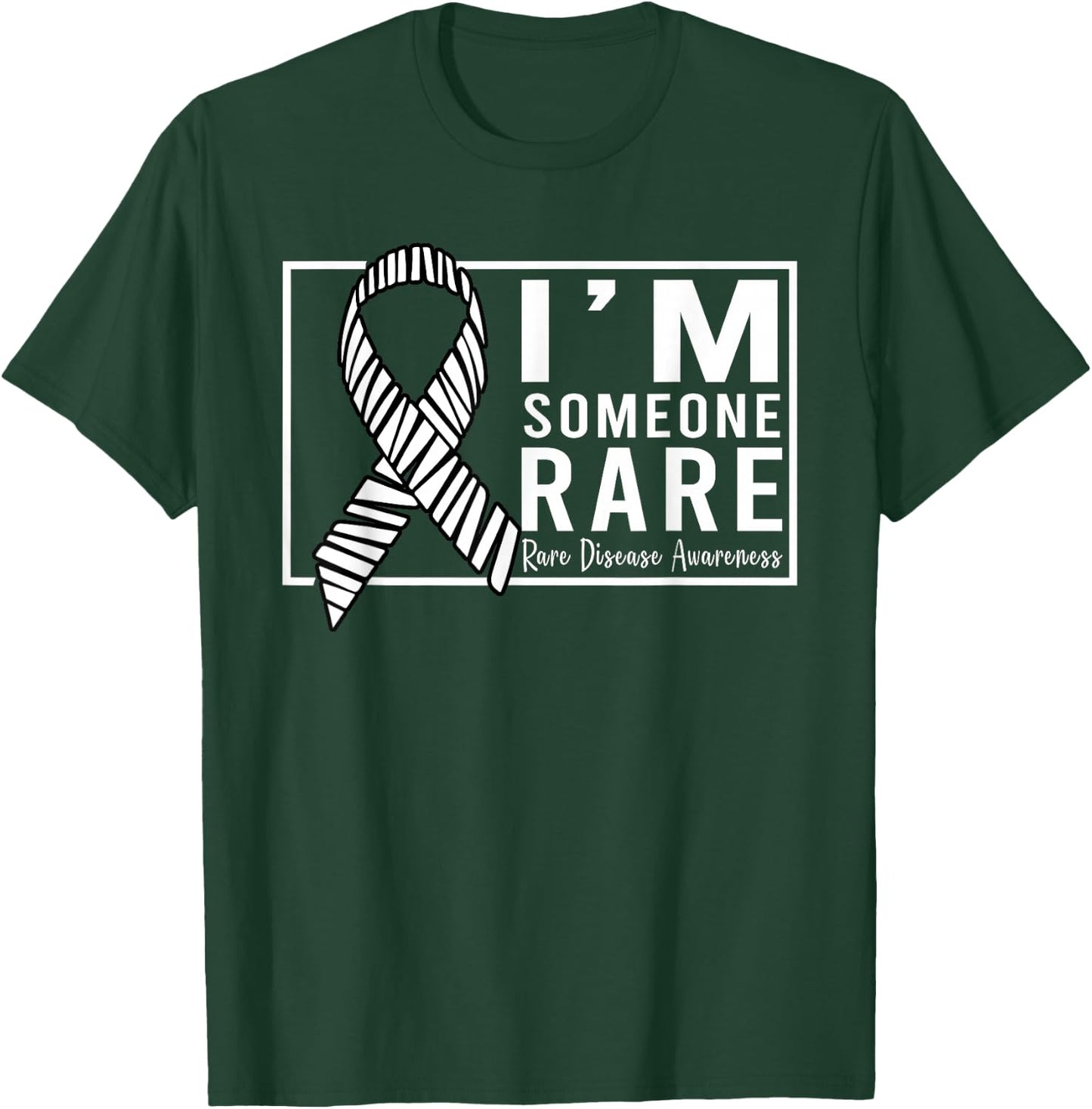 I'm Someone Rare Disease Awareness Day Zebra Ribbon T-Shirt - T-Shirt | Forest