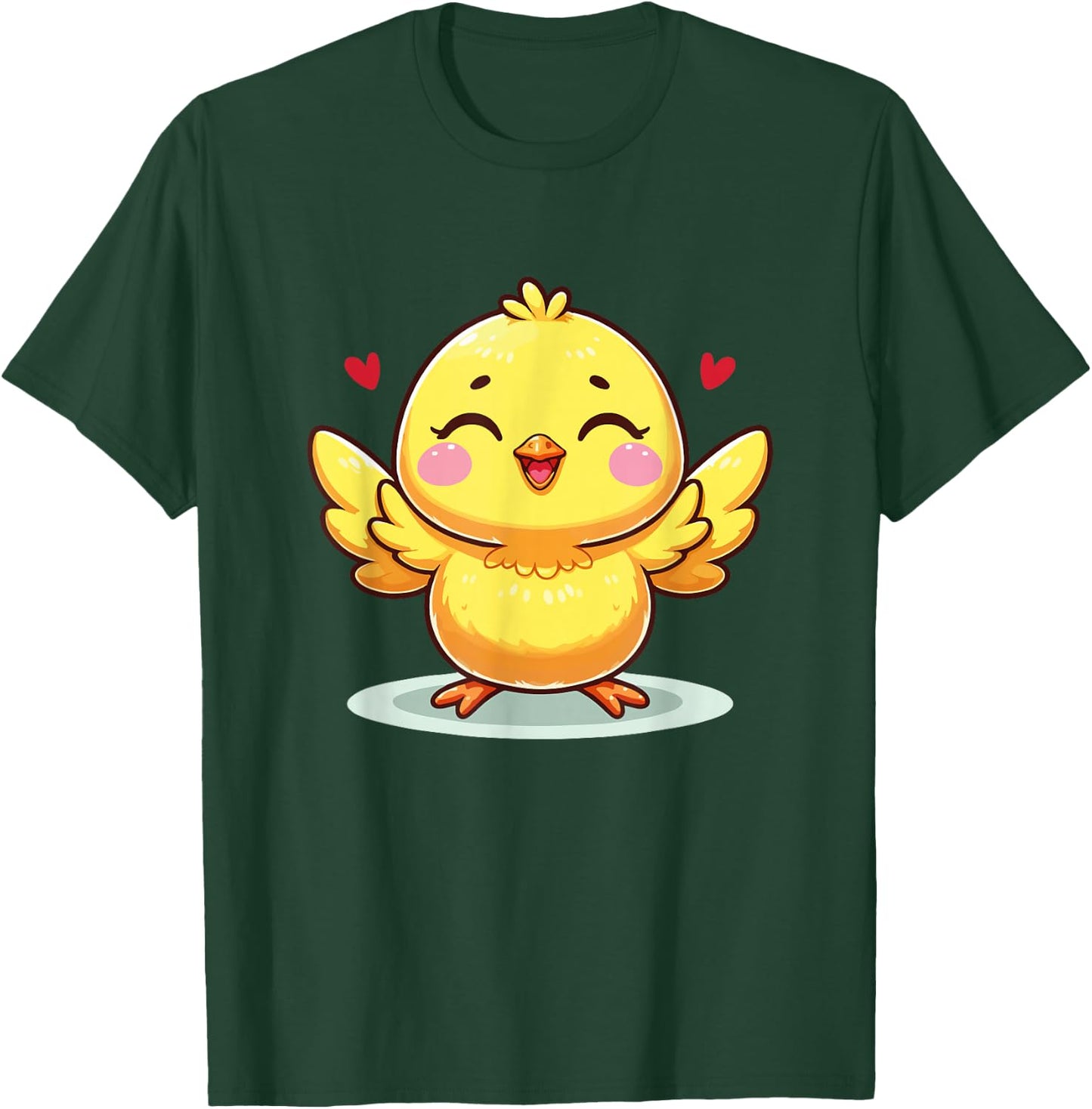 Cute Chick Farm , Black, S T-Shirt - T-Shirt | Forest