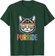 Pride Cat LGBTQ Rainbow Sunglasses Purride Women T-Shirt - T-Shirt | Forest