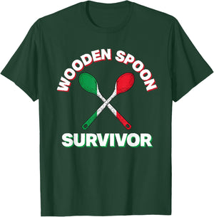 Italian Family Funny Wooden Spoon Survivor T-Shirt - T-Shirt | Forest