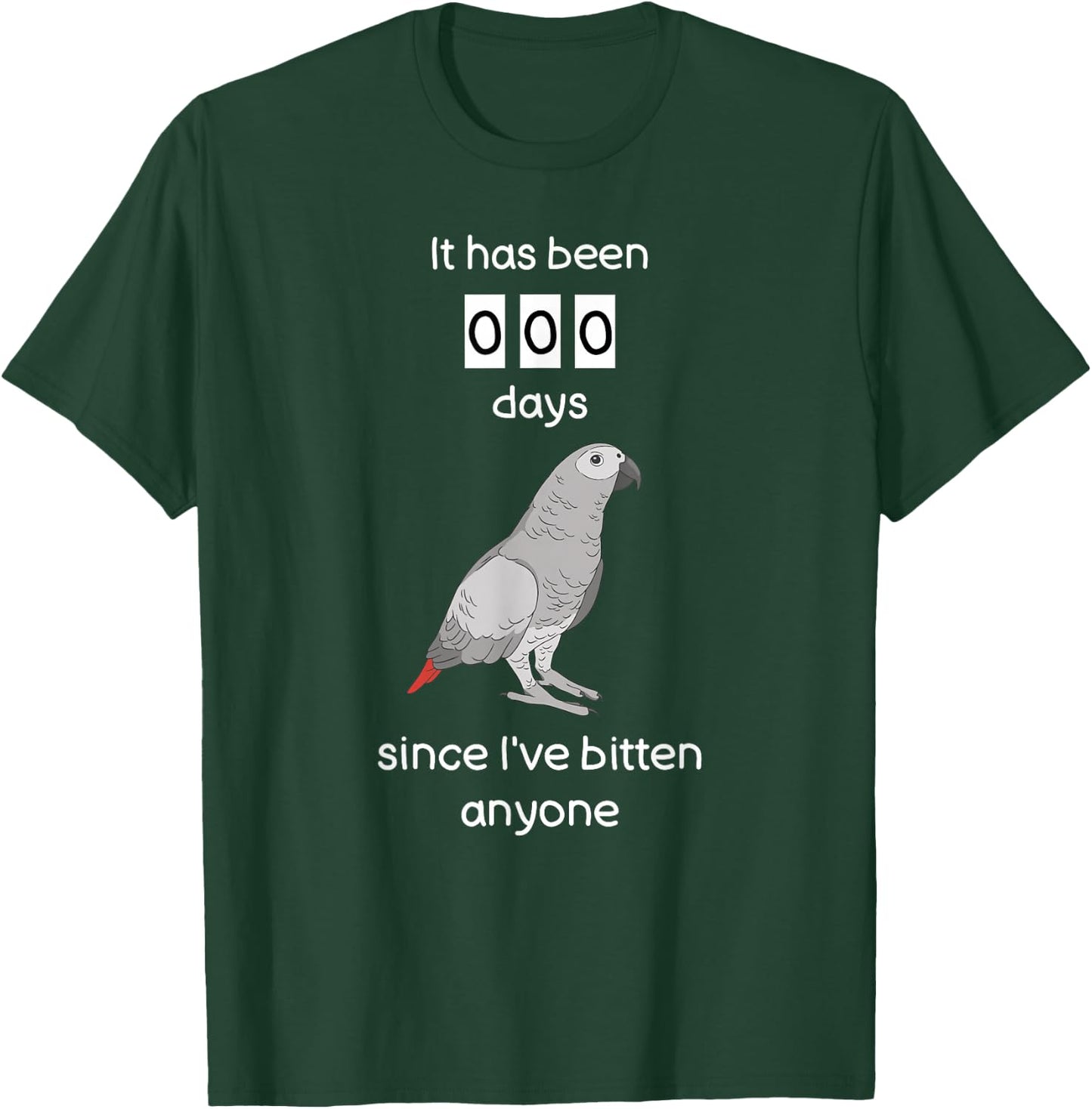 Funny African Grey Shirt Biting African Grey Parrot T-Shirt - T-Shirt | Forest