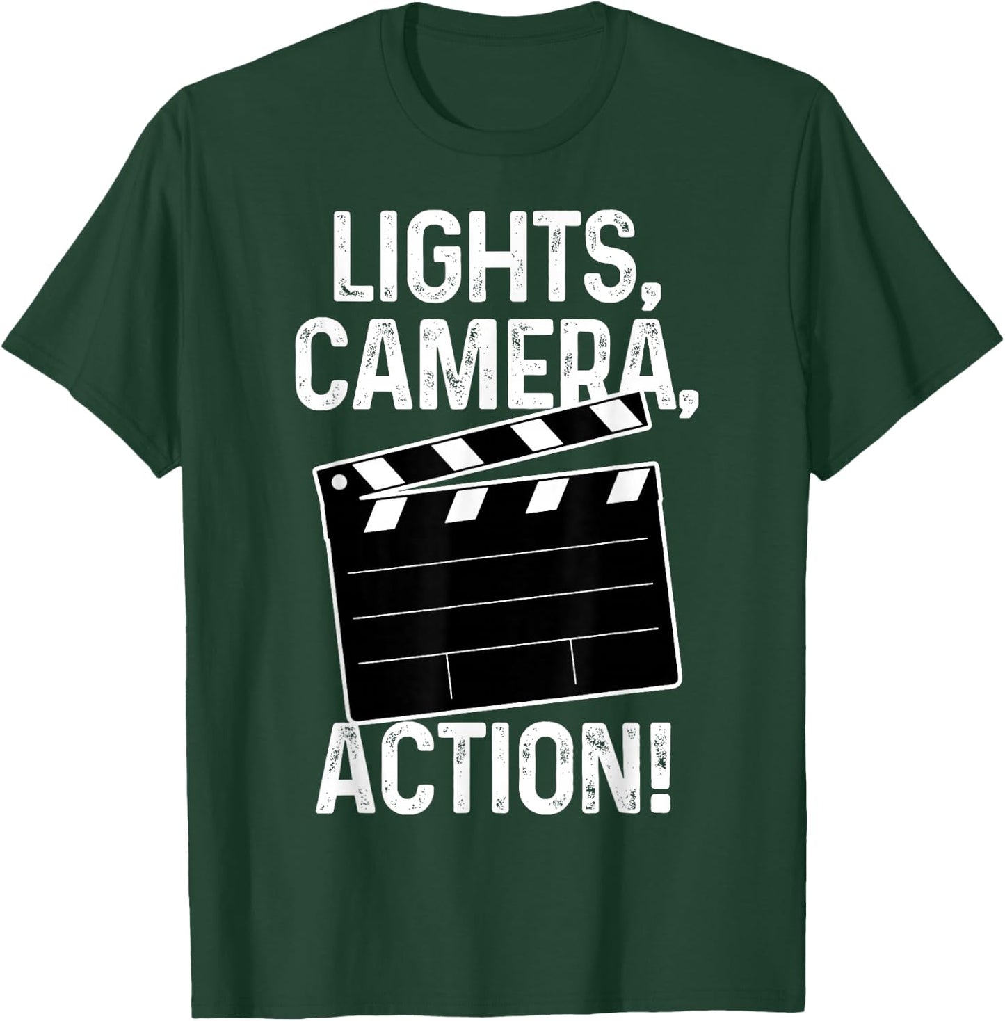 Movie Director Producer Filmmaker Film Lights Camera Action T-Shirt - T-Shirt | Forest