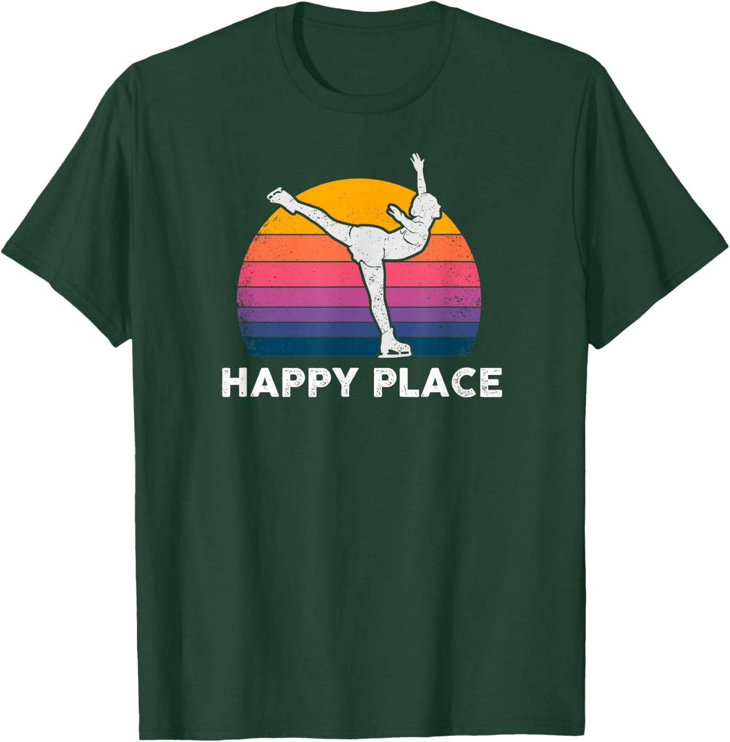 Figure Skating - Happy Place T-Shirt - T-Shirt | Forest