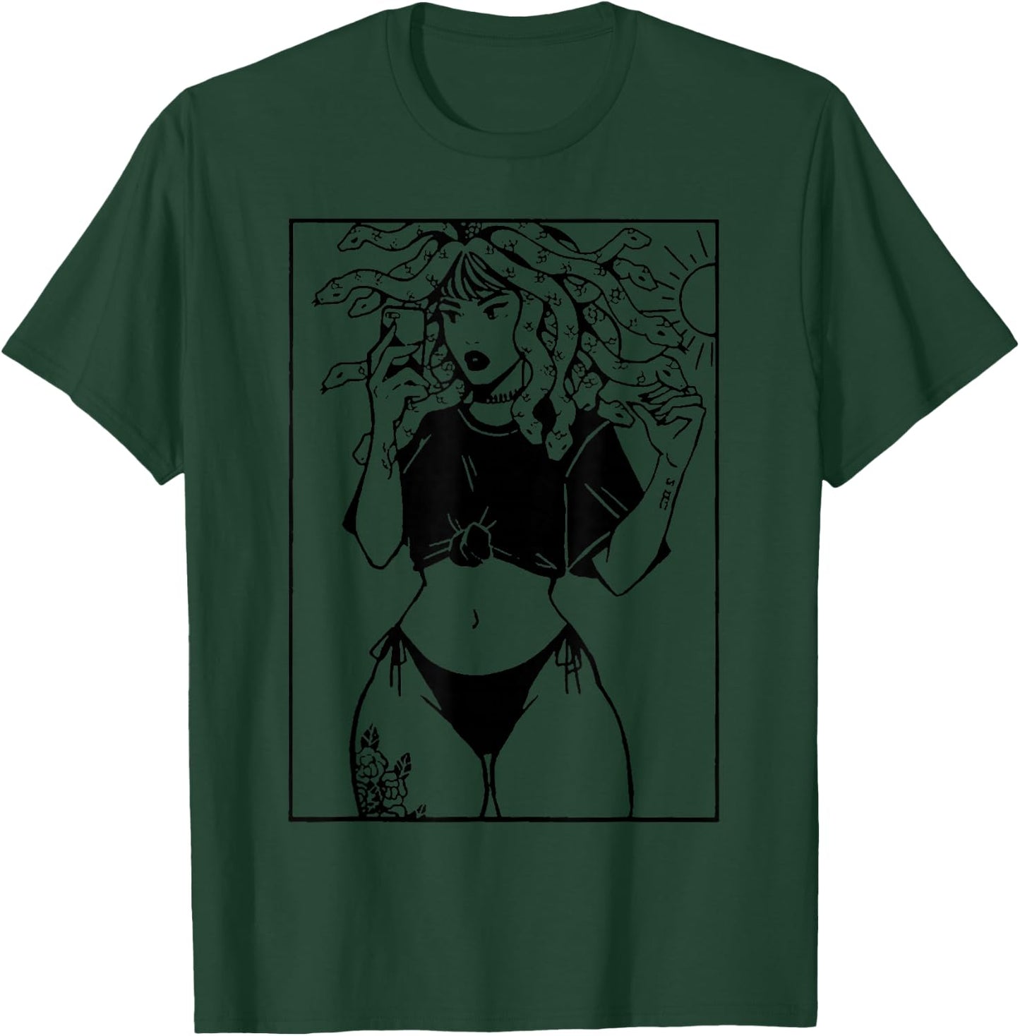 Medusa Hippie Psychedelic Snakes Greek Mythology T-Shirt - T-Shirt | Forest