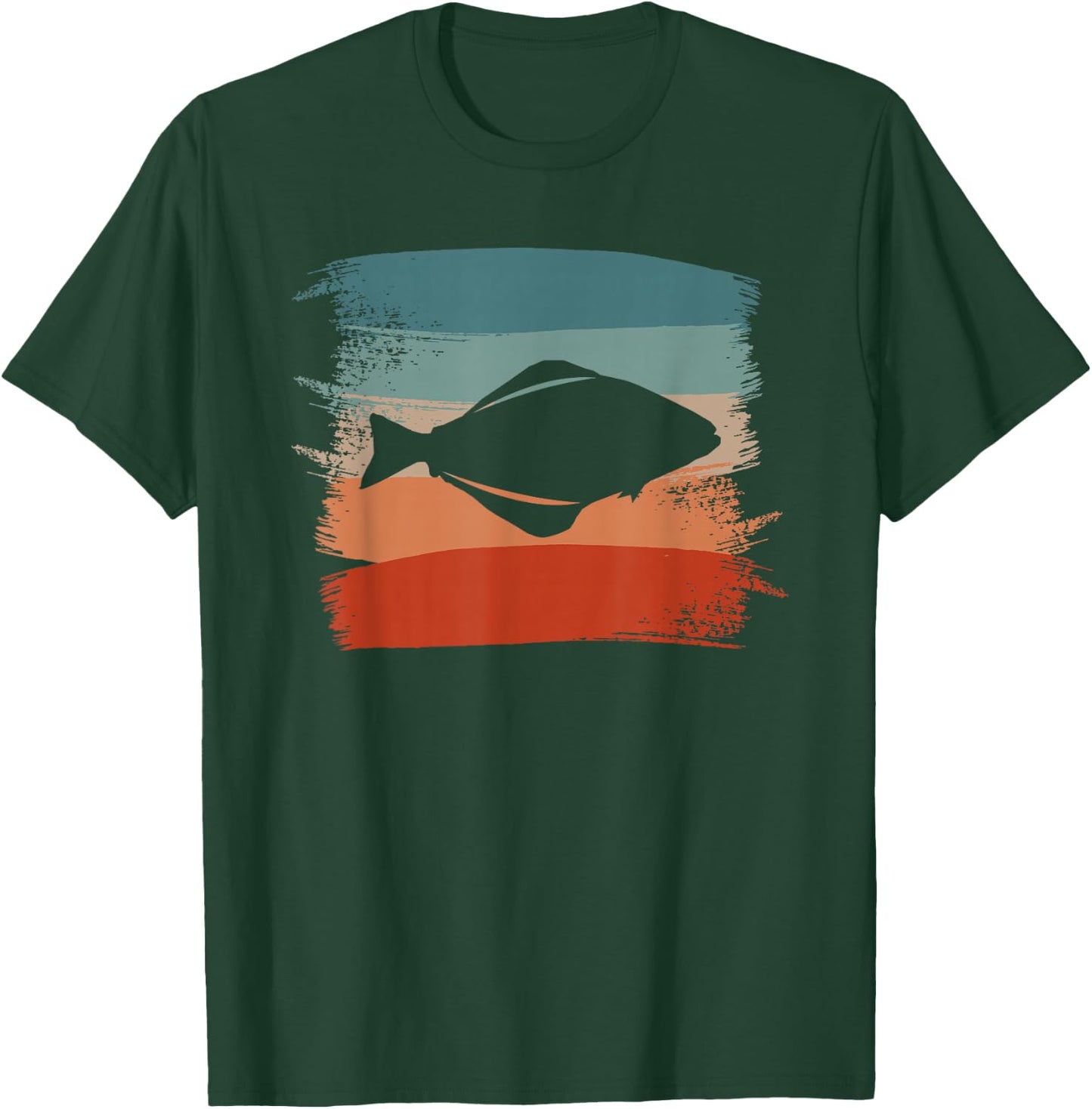 Retro Vintage Heilbutt Heilbutt T-Shirt - T-Shirt | Forest