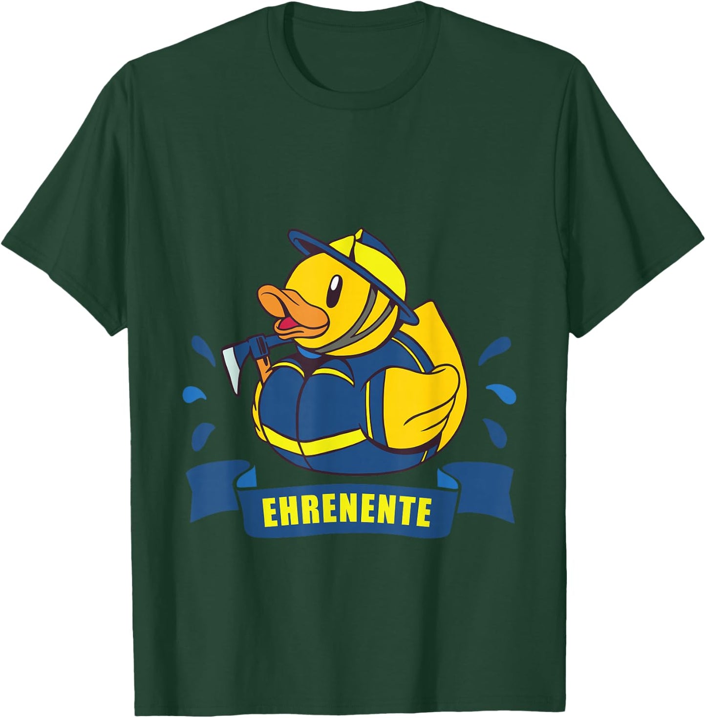 Quietscheente auf Arbeit Lustige Sprüche Blaulicht Ehrenente THW Nachwuchs im Einsatz Technisches Hilfswerk T-Shirt - T-Shirt | Forest