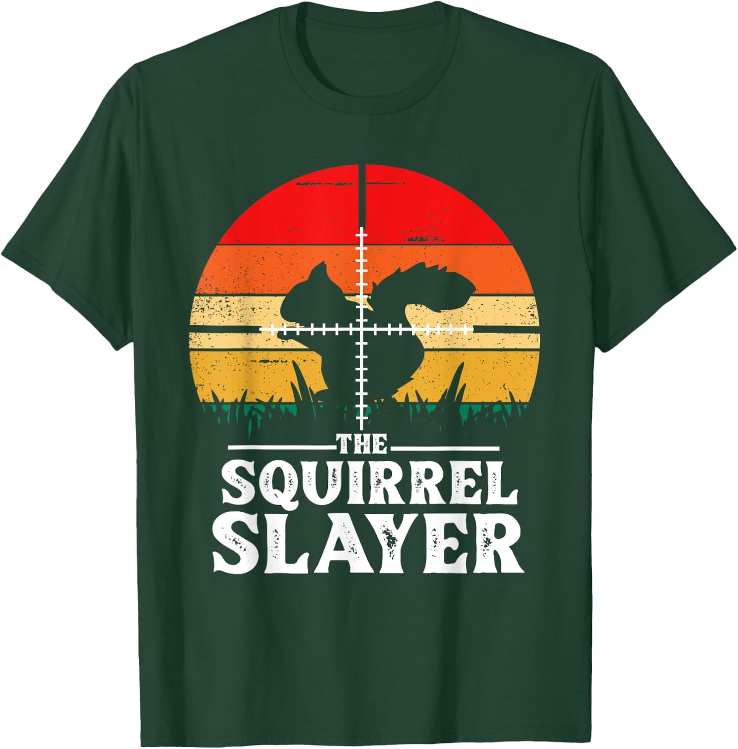 Funny Squirrel Hunting Slayer Shoot Squirrels Hunter Gifts T-Shirt - T-Shirt | Forest