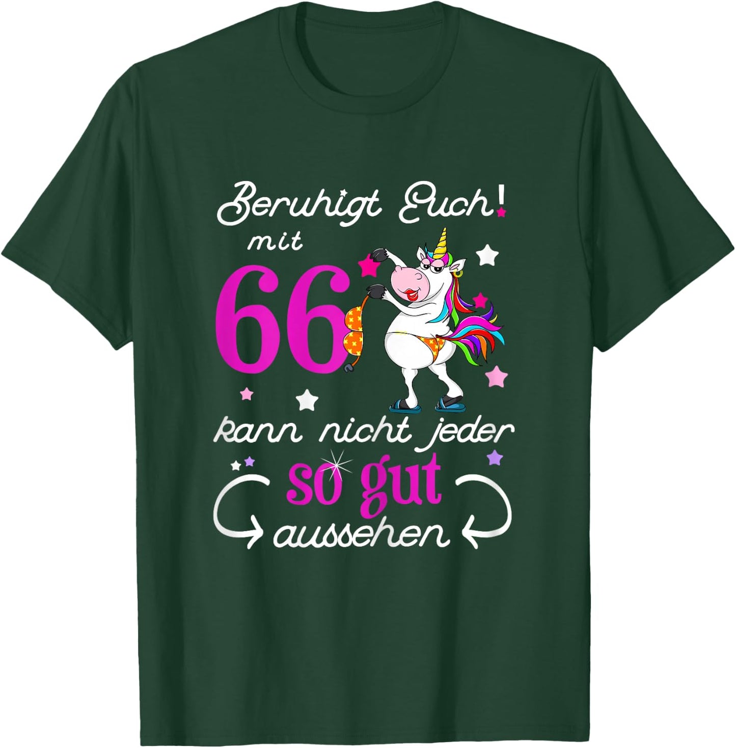 Women's 66th Birthday Vintage 66 Years Gift Wife Wife , black T-Shirt - T-Shirt | Forest