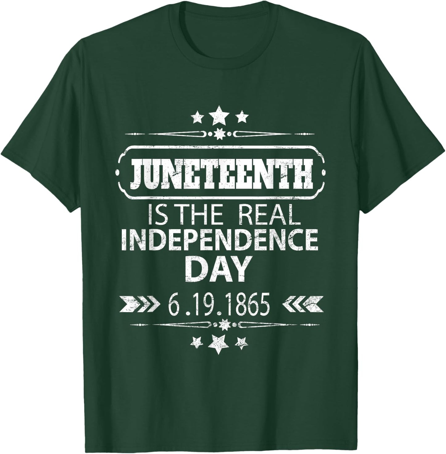 Juneteenth Is the real Independence day1865 Black history T-Shirt - T-Shirt | Forest