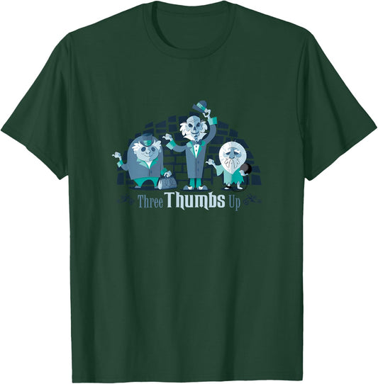 The Haunted Mansion Three Thumbs Up Hitchhiking Ghosts T-Shirt - T-Shirt | Forest