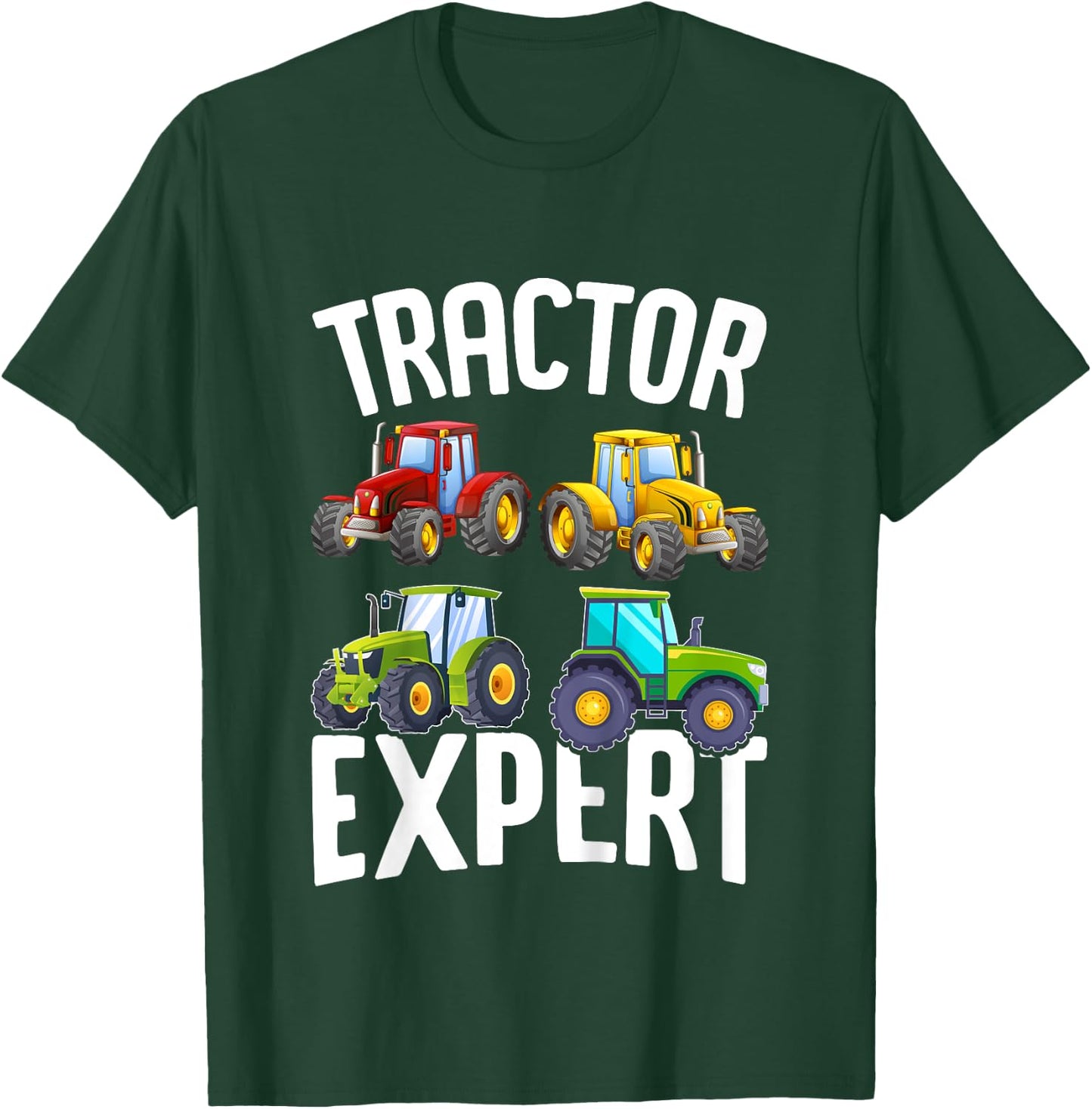 Kids Tractor Expert Funny Boys Tractors Toddler T-Shirt - T-Shirt | Forest