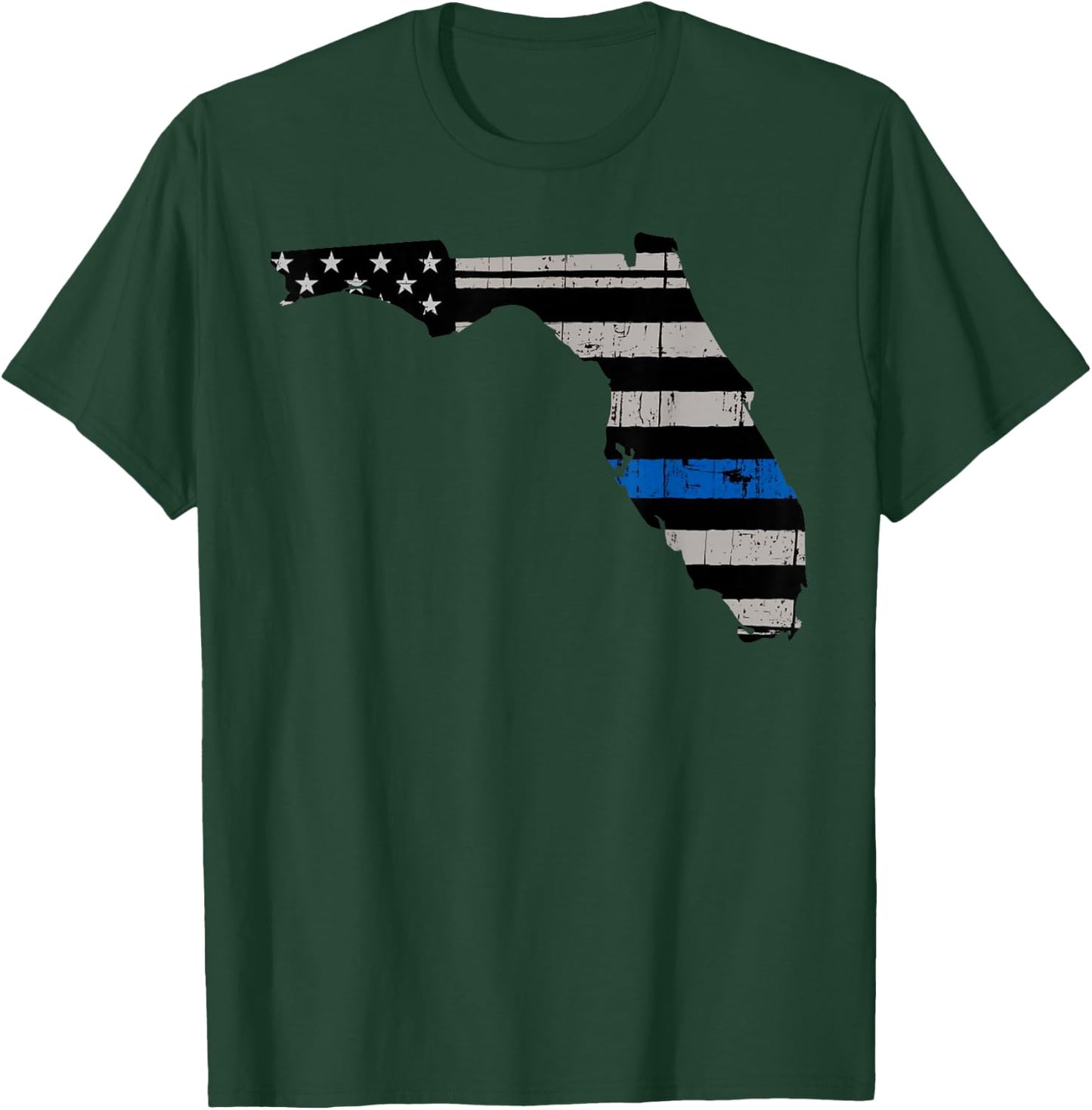 Support Law Enforcement Florida Police Officers Blue T-Shirt - T-Shirt | Forest