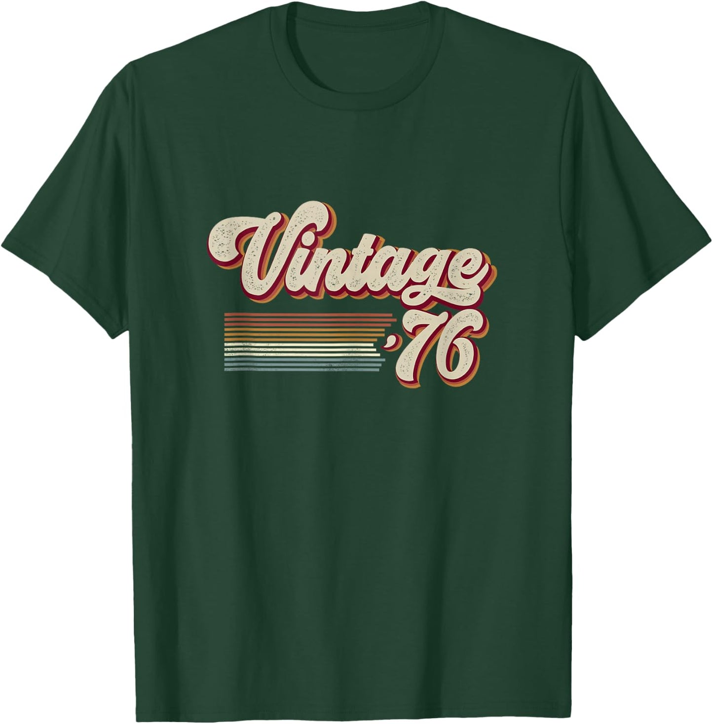 Vintage 1976 Retro Sunset Classic 50-Year-Old 50th Birthday T-Shirt - T-Shirt | Forest