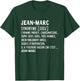 Man Humor Name Custom Jean-Marc Definition , Black, S T-Shirt - T-Shirt | Forest