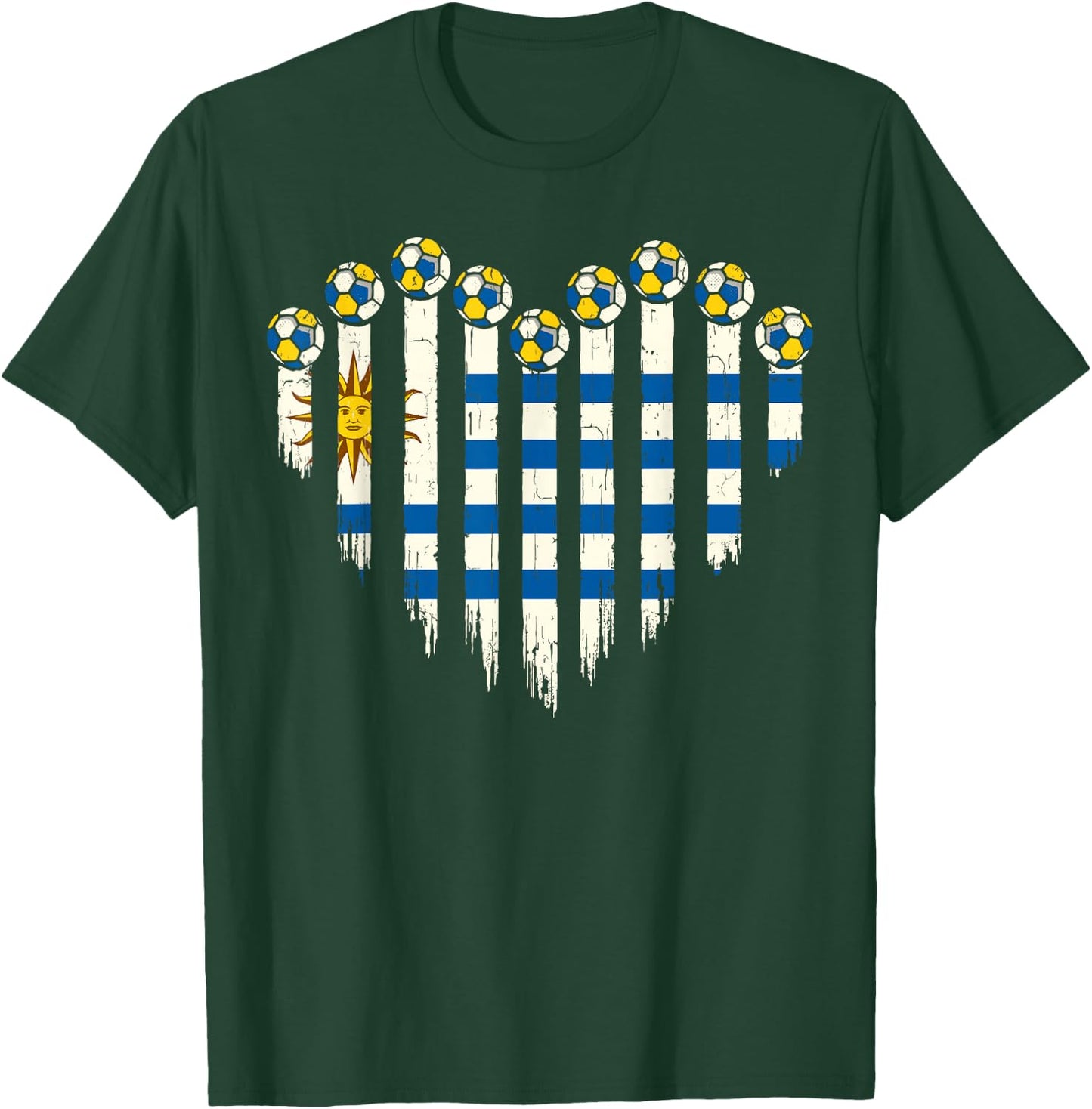 Uruguayn Flag Novelty Uruguay T-Shirt - T-Shirt | Forest
