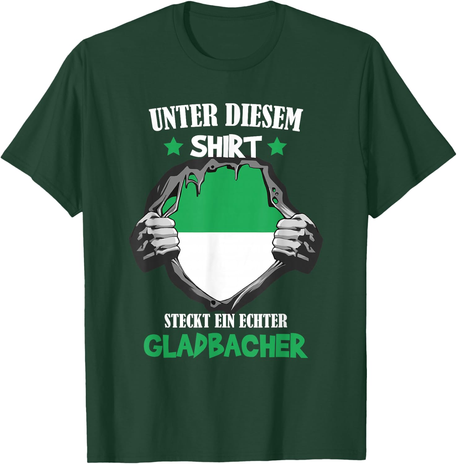 Mönchengladbach Gladbacher Gladbach , black, s T-Shirt - T-Shirt | Forest